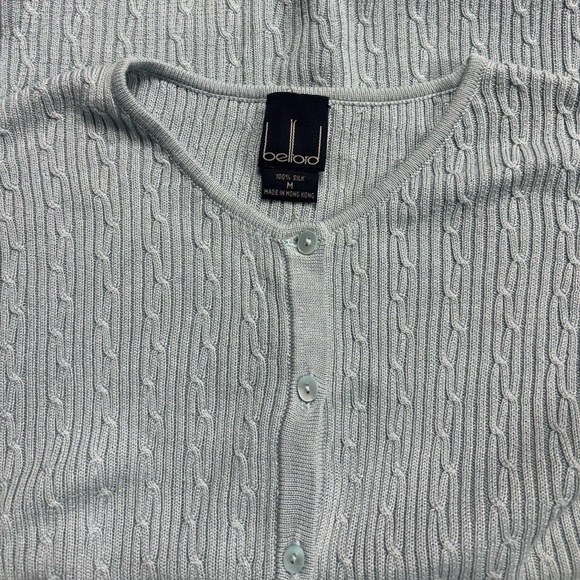 VTG Silk Knit Cardigan in Seafoam - Picture 3 of 4